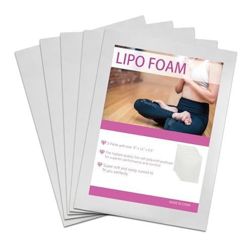 Birllaid Lipo Foam Pads for Post Surgery, Bbl Foam Boards after Lipo,Help Out When Using Ab Board Compression Garments Tummy Tuck, 5 Pack Liposuction Surgery Foam Sheet for Recovery 8