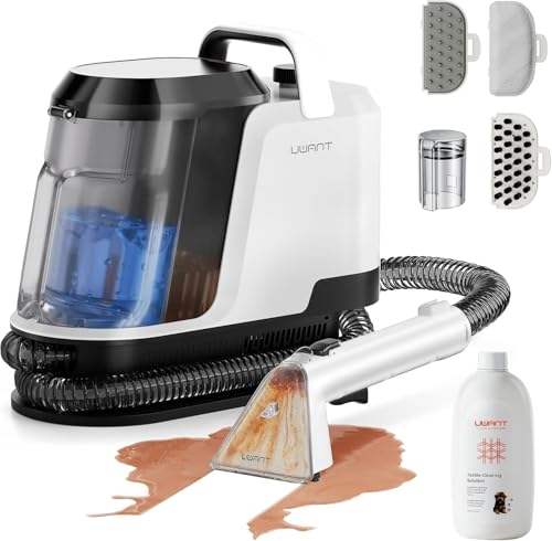 Image of uwant Portable Carpet and Upholstery for Deep Cleaner, 18Kpa Carpet Cleaner Machine for Cars, Pets with Cleaning Tool and Self Cleaning Set of 1 for Spot, Rug, Couch