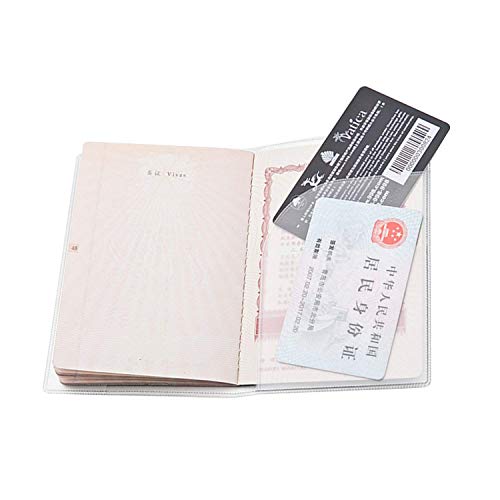 Image of Kraptick Polypropylene Passport Cover, Transparent & Waterproof Passport Cover, Passport Coverage Protector, Passport Covers With 2 Additional Pockets For Cards & Tickets (Transparent PWC) (PACK OF-4)