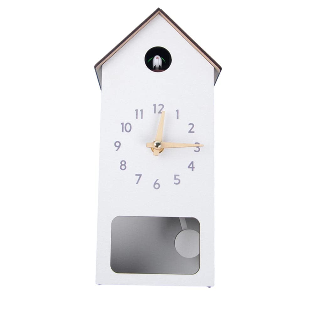 Reloj de cuco reloj de pared arte colgante reloj funciona con pilas para habitación infantil, oficina, dormitorio (oscilación)