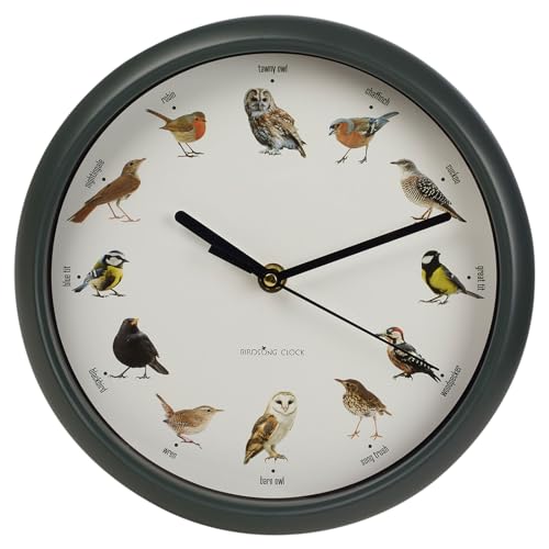 URBNLIVING Horloge murale d'oiseaux chantants