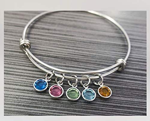 Adabele 20Pcs Grade A April Diamond Clear Birthstone Charms 6Mm (0.24 Inch) Silver Plated Crystal Pendant Drop Beads For Jewelry Craft Making Ccp2-S4 #TOP6