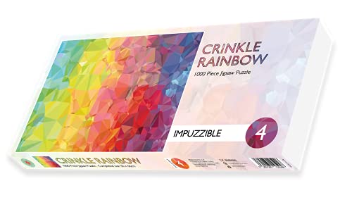 Hard Jigsaw Puzzles for Adults - Impuzzibles Crinkle Rainbow - 1000 Piece Hardest Jigsaw Puzzle - 66 X 50cm - Colourful Gradient Jigsaw Puzzle, Bold, Rainbow Jigsaw Puzzle for Adults