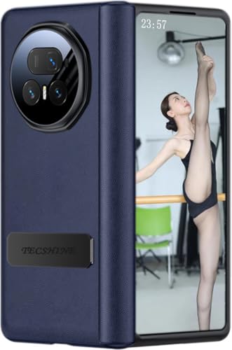 Coque Honor Magic V5 cuir bleu résout le problème des rayures de charnière