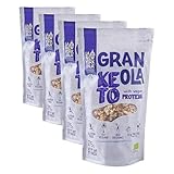 LA NEWYORKINA Granola Keto con Proteínas Veganas. Snack Ecológico Certificado, Crujiente y Saludable para Desayuno y Merienda. Granola Artesanal Sin Gluten para Dietas, Ceto y Paleo. Envase de 275g
