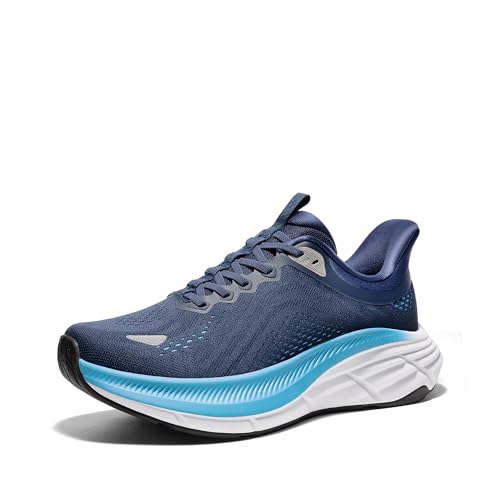 NORTIV 8 Mens Slip On Walking Shoes Cushioning Hands Free Non Slip Comfortable Workout Running Tennis Gym Athletic ActiveBreeze Fashion Sneakers Size 9.5 Blue SNRS24008M-L