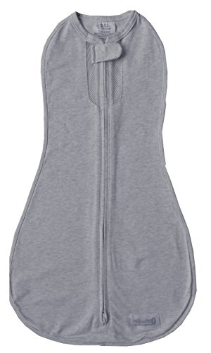 Image of Woombie Air Nursery Swaddling Blanket - For Babies Up to 6 Months - Vented (Twilight /Heathered Gray, 14-19 lbs)
