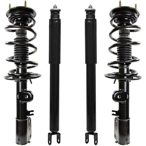 Image of Detroit Axle - AWD Struts Shocks for 2013-2019 Ford Explorer [3.5L], 2 Front Struts & Coil Spring Assembly 2 Rear Shock Absorbers 2014 2015 2016 2017 2018 Replacement Suspension Kit