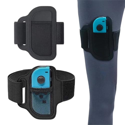 YUVKIN Verstellbare Elastische Atmungsaktiver Beingurte Kompatibel mit Nintendo Switch Sports Soccer/Ring Fit Adventure, Switch OLED/Switch, für Erwachsene