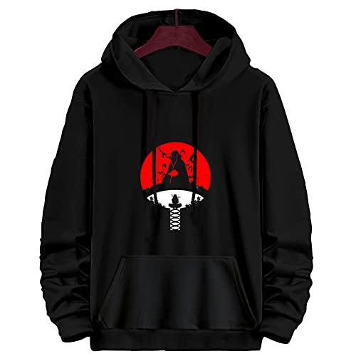 FASHION AND YOUTH Latest Unisex Itachi Uchicha Anime Design Printed Hooded Hoodies | Pullover Sweatshirts for Men & Women