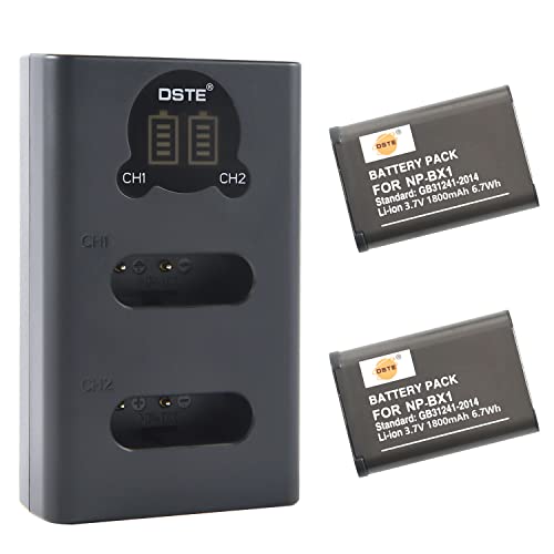Baterías NP-BX1 con cargador LED inteligente para evitar cortes de energía en Sony RX100 M8 1