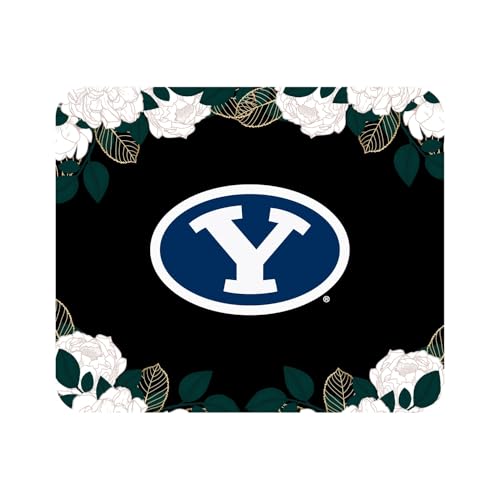 Mouse Pad, Fabric, Brigham Young University Standard/Floral White