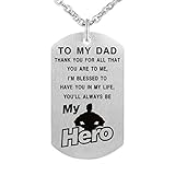 Thank You for All That You are to Me, Keychain Necklace Gift for Dad from Daughter Son