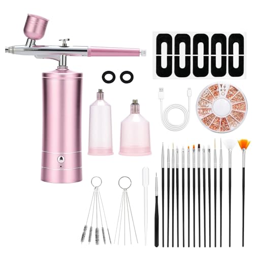 コードレスエアブラシ 0.3mm ノズル エアブラシセット コンプレッサー付き モデル製作用 ミニチュアペインティング