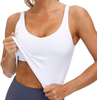 The Gym People Sport BH Dames ohne Bgel Abnehmbare Gepolsterte Crop Tops Longline Yoga Tanktop Fitness Workout Sport BH, Helder Roze, XL