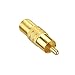 VCE F-Type Female to RCA Male Coaxial Cable Audio Adapter Gold Plated Connector, 2-Pack
