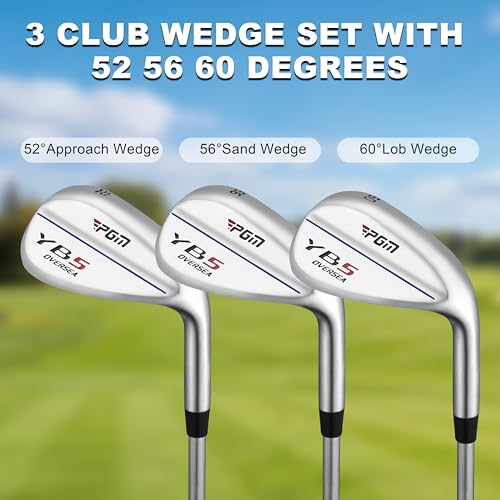 PGM 3 Club Wedge Set for Men Right Handed with 52 56 60 Degrees Silver - image 3