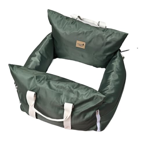 CYWOPVEQペット ドライブシート 助手席用 後部座席用 ペットドライブボックス 大型 中型 小型 猫 犬用 固定式シートベルト 安全旅行 ペットクッション ペットソファ 両用 汚れキズ防止 滑り止め 耐摩耗 車用安全シート (a)