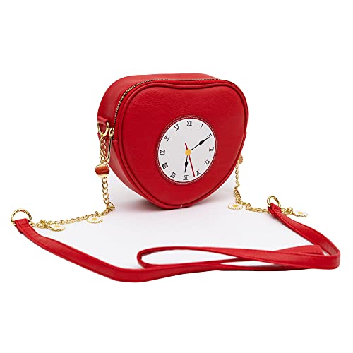Movies Bag, Crossbody, The Wizard of Oz Tin Man Heart Clock Replica, Red, Vegan Leather4
