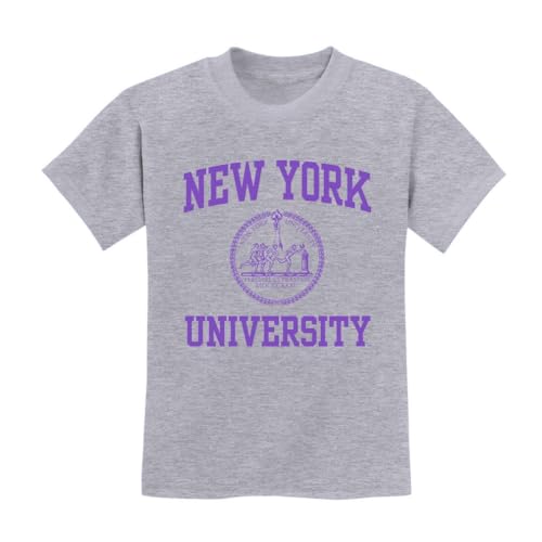 Venley NCAA College Team Kids Shirt Youth Officially Gray (NYU04K) Small