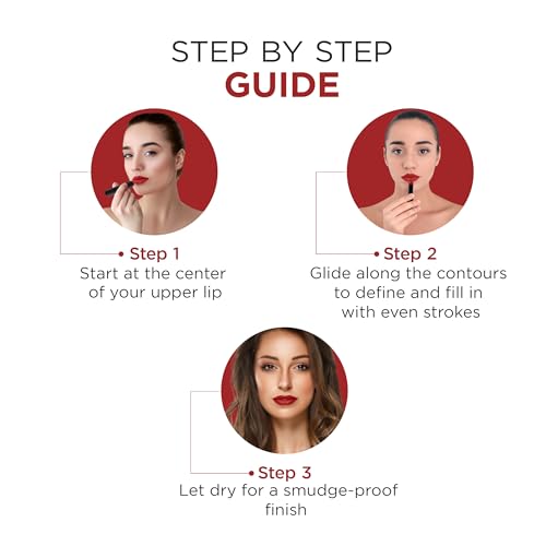 Image of Oshea Colors HD Matte Finish & Highly Pigmented Long Lasting Creamy Lipstick | Lightweight Formula Enriched with Castor Oil, Shea Butter & Jojoba Seed Oil | Free from Paraben (Tinch of Mocha 08) 1.2g