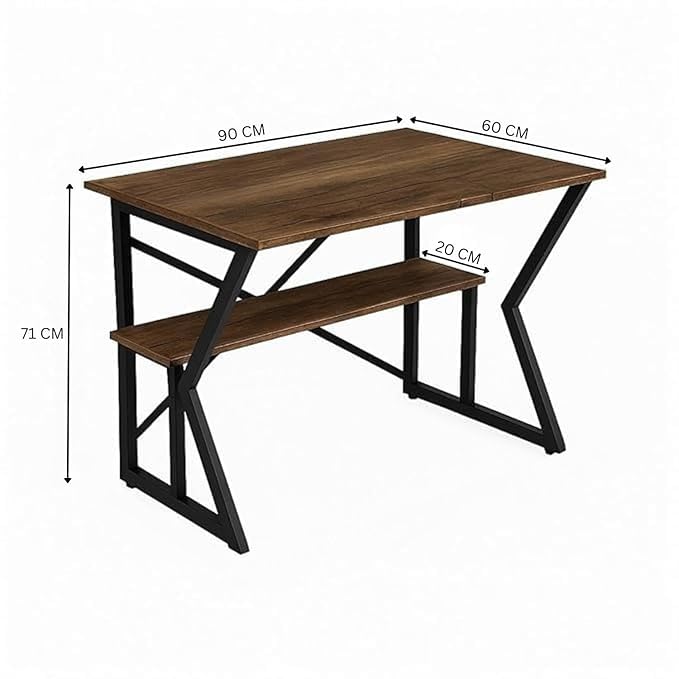 Image of Amazon Brand - Solimo DIY Study Table | Foldable Laptop Desk for Home & Office | Multipurpose K-Leg Table for Students, Work from Home, Study & Writing | Brown & Black - DIY.