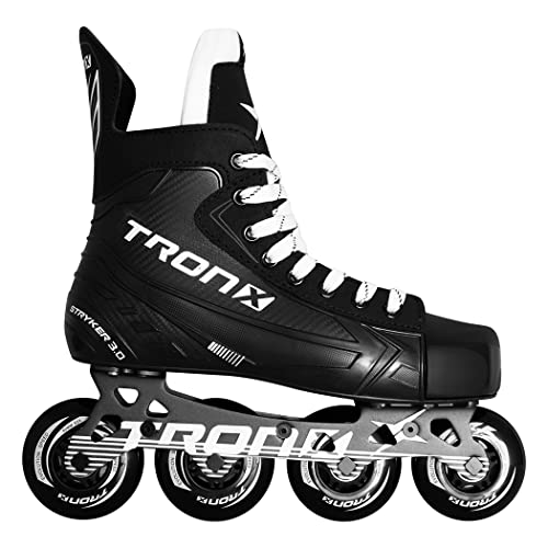 TronX Stryker 3.0 Senior Adult Junior Kids Inline Roller Hockey Skates, New for 2023 (Skate Size 11 (Shoe Size 12-12.5)) by TronX - Used condition - US$134.99