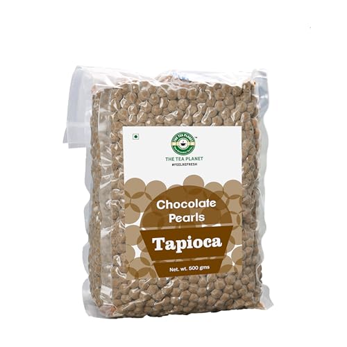 Tea Planet Tapioca Pearls – English Toffee Flavored Boba – 500g | Instant-Ready Chewy Pearls for Bubble Tea, Milk Tea, Mocktails, Ice Cream & Desserts | Vegan-Friendly, Non-GMO & Easy to Prepare(500gms, English Toffee)