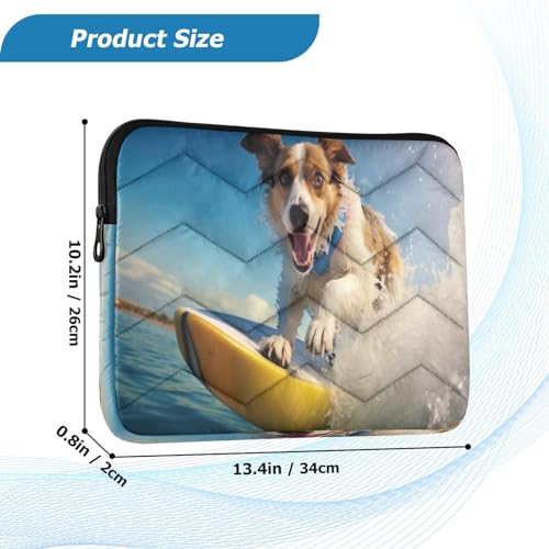 Funda para portátil 13-14 pulgadas impermeable con diseño de perro miniatura 3
