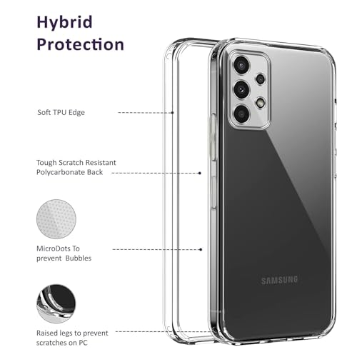 Image of Jkobi Back Case Cover for Samsung Galaxy A13 4G (Camera Protection with Silicone Clear Shockproof Case | Soft and Flexible | Transparent)