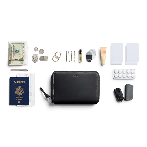 Image of Bellroy Folio Wallet (compact leather folio /clutch wallet with space for cards, bills and coins, plus everyday essentials) - Black