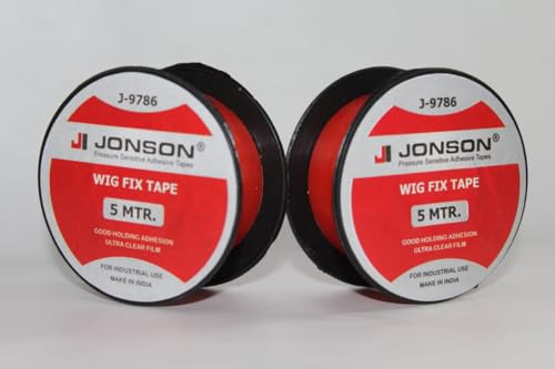 Image of Jonson Wig Fix Tape 5 Meter | Ultra Clear Double Sided Adhesive for Hair Patch, Wigs & Toupees | Waterproof & Strong Hold | Transparent Invisible Finish |