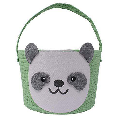 PTI Group Panda Bear Easter Basket and Treats or Toys Container for Easter Egg Hunt, Multi (PG01340)