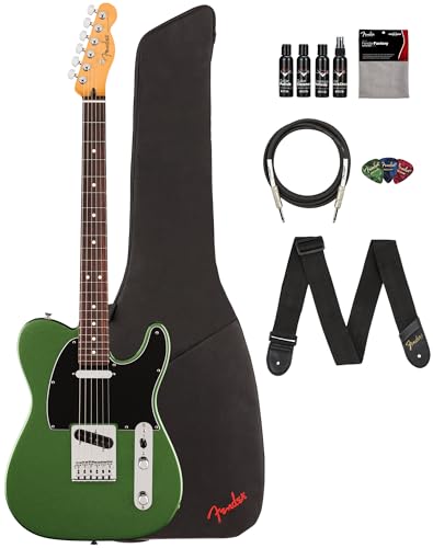 Fender Player II Modified Telecaster - ハーベストグリーンメタリックバンドル、ギグバッグ、ストラップ、ケーブル、ピック3パック、ギタークリーニングキット付き
