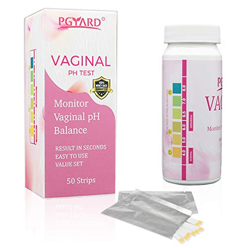 PGYARD 50 Strips- Vaginal Health pH Test Strips, Monitor Feminine Vaginal pH Balance, Test Before Yeast Infection Treatment or BV Treatment, Easy Use and Accurate Match