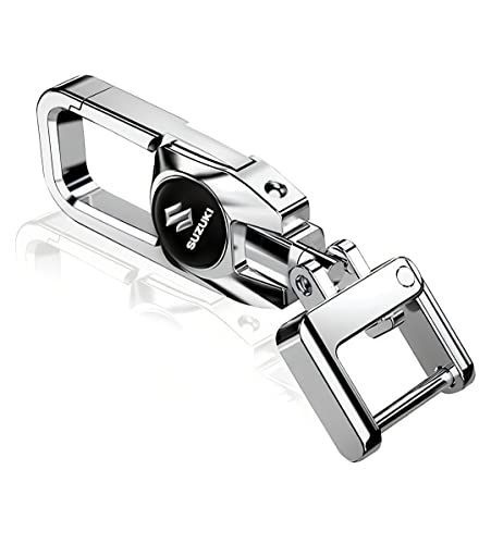 Image of Greenworld Silver Color Car Key Fob Key Chain Heavy Duty Keychain for Suzuki /Dzire /Swift /Breeza /Scross /Baleno /Alto /Wagonr /Xpresso /Ciaz /Ignisar