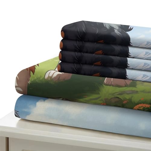 Parure de lit 3 pièces housse de couette fermeture éclair lit King Size - 6
