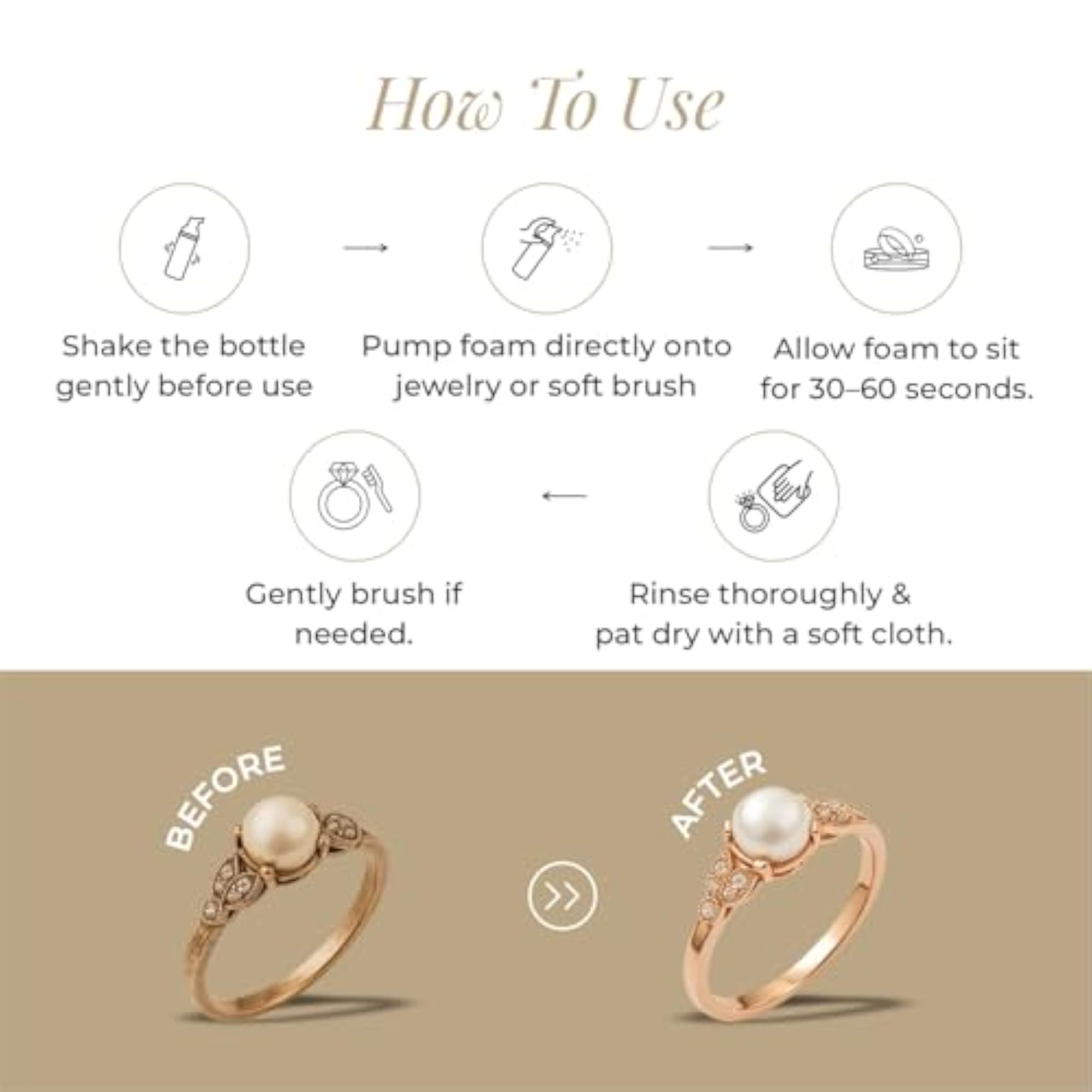 Multi-Purpose Foam Jewelry Cleaner, 70ml Travel Size