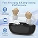 Hearing Aids for Seniors, Invisible Hearing Amplifiers with Noise Cancelling, Rechargeable Hearing Aids for Severe Hearing Loss Adults, Comfort In-ear Hearing Devices(Black&Skin)