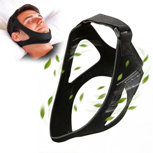 Adjustable Anti Snoring Chin Strap for Sleeping Snoring Reduction for CPAP Users Breathable and Comfortable for Men Women Stop Snoring Improve Sleep
