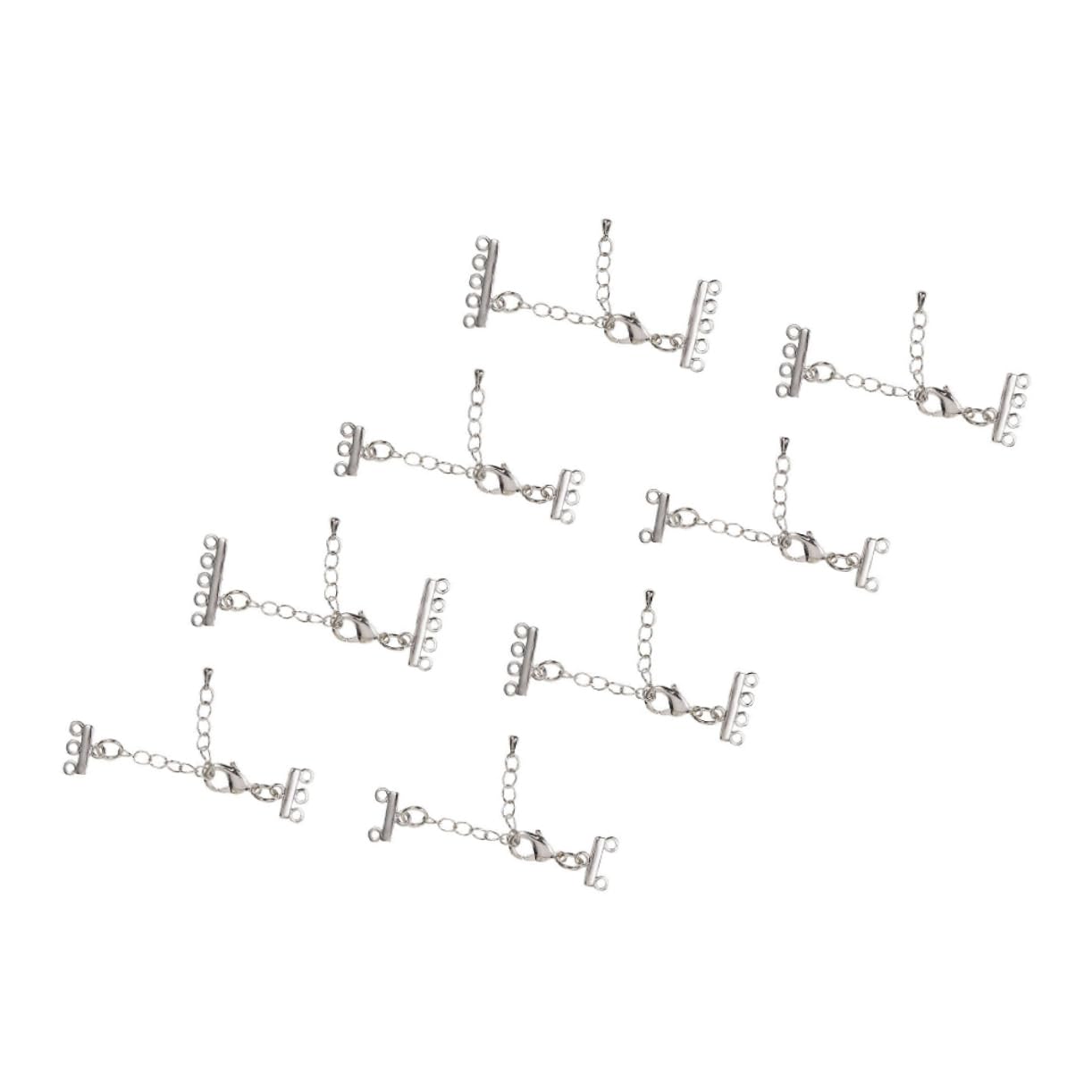 Housoutil 2 Sätze Verlängerte Schwanzketteschnalle Verlängerung Für Edelstahlketten Schmuck Diy Ketten Halskette Liefert Armband Zubehör Rostfreier Stahl 8 Stücke * 2