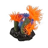 Laroal Wasserpflanzen Aquarium Künstliche Korallen Dekoration Große Leuchtende Silikon Pflanzen Aquarium Pflanze Aquarium Dekoration