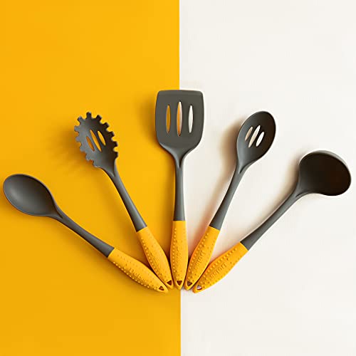 Deiss Pro Nylon Kitchen Utensils Set - Non-Stick Kitchen Spatula Set - Soup Ladle, Slotted Turner, Spaghetti Spoon Server, Serving Spoon, Slotted Serving Spoon - Cooking Utensils Set For Cookware #TOP6
