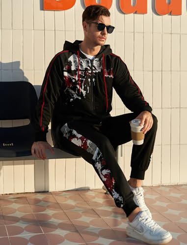 LBL Leading the Better Life Men's Tracksuits Casual Sweatsuits 2 Piece Full Zip Athletic Jogging Sweat Suit Sets3