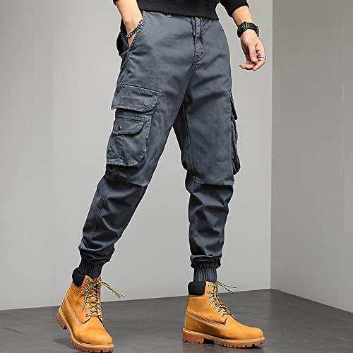 XYXIONGMAO Casual Overalls Functional Loose Trousers Tactical Harem Hip Hop Streetwear Techwear Cargo Pants for Men 6