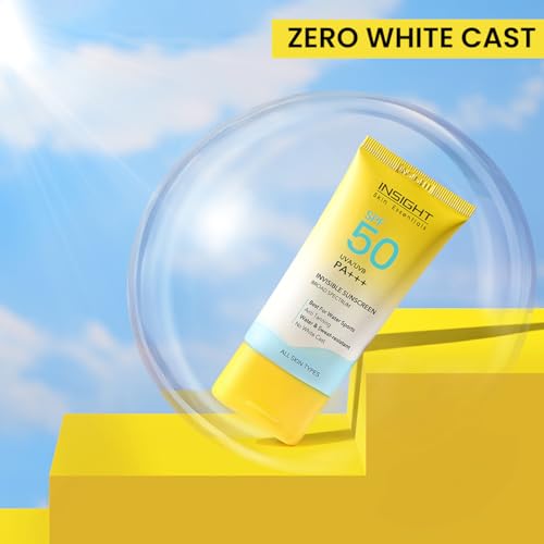 Image of INSIGHT Invisible Gel Sunscreen SPF 50 | PA+++ Broad Spectrum | No White Cast, Oil-Free, Non-Comedogenic, Water & Humidity Resistant | Lightweight & Hydrating Sun Protection for All Skin Types