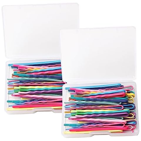 100 Pcs Multicolour Wavy Hair Grips Kit Cover