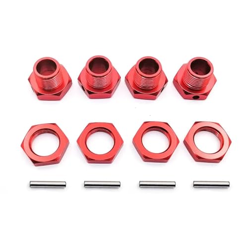 RC���[�V���O�p�[�c For HPI For HSP For Losi For Axial For Kyosho For Tamiya For 81011 1/8 M17 17 �~�����[�g���z�C�[���Z�p�n�u�A�_�v�^�i�b�g�J�o�[ RC ���i(Red)