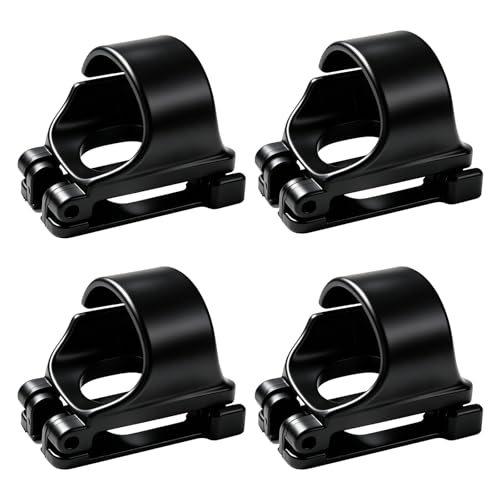 4 Paquete Clip Universal de Plástico para Sujetar Tubo de Snorkel de Buceo, Negro