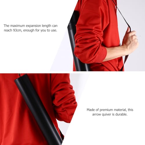 Bolsa telescópica para flechas de plástico negro con soporte desmontable para accesorios 3